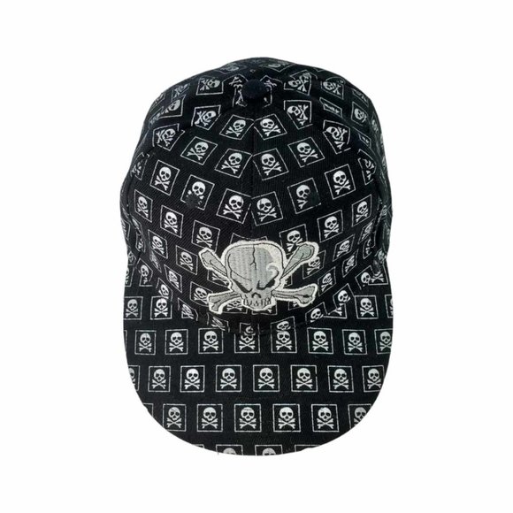 Haina Skull Hat 7 1/8 - Black, White - Picture 4 of 9